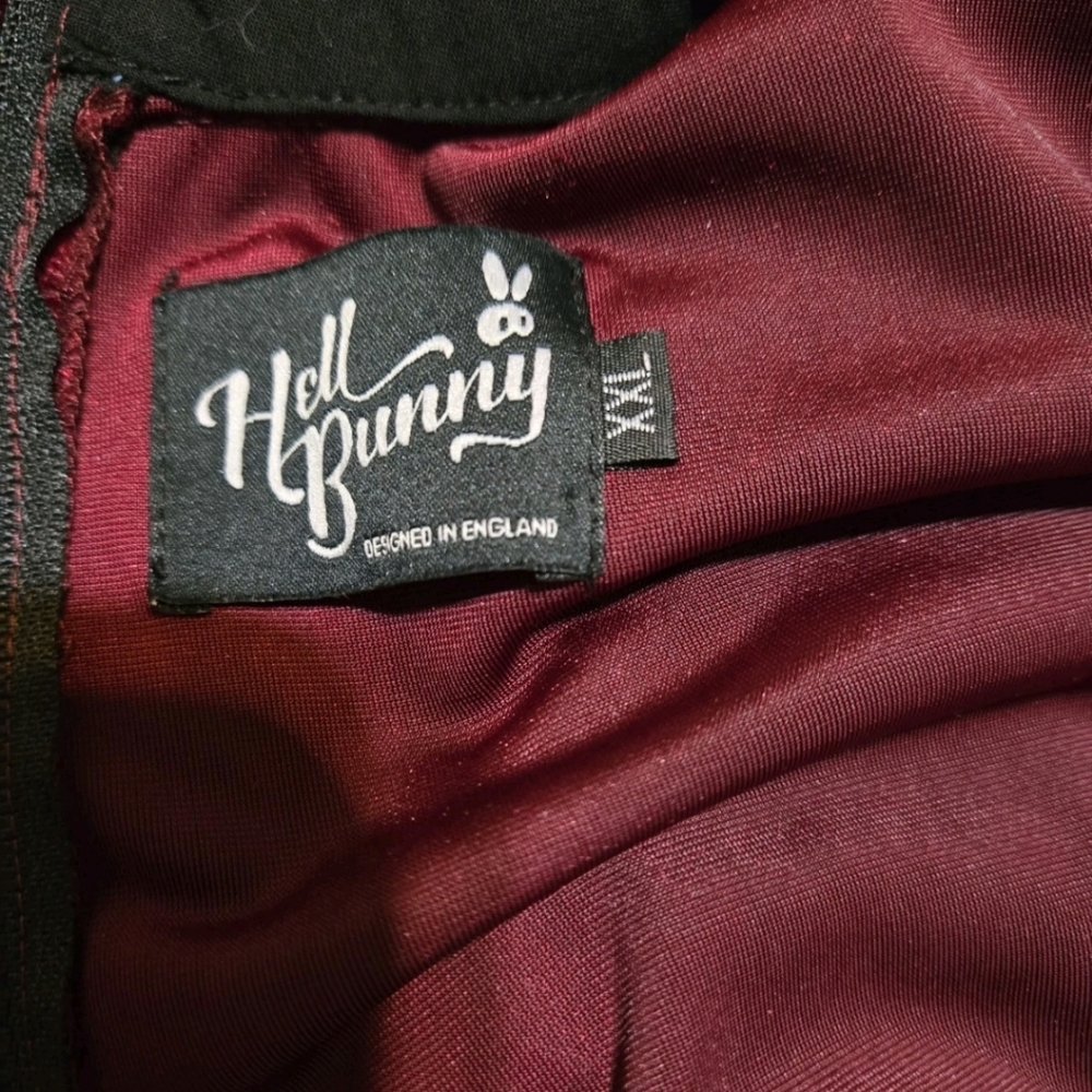Hell Bunny Velvet Whimsigoth Goth Witchy Prudence Dress Burgundy Size XxL - Picture 7 of 10